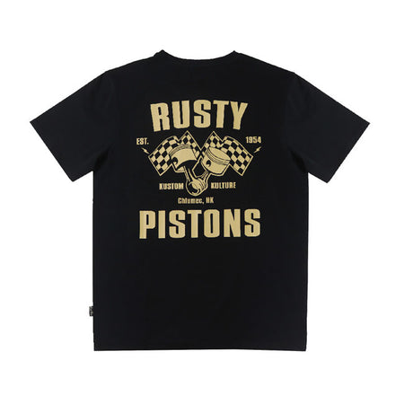 Do you love the smell of gasoline? Do you like old good carburetors? Listen to the old times music; live in the style of the culture of the first half of the 20th century and want to wear just like these crazy goodfellas and gals want to vary and wear "different" clothing. Welcome to Rusty Pistons! This t-shirt is made of 100% selected cotton and has a fashionable tapered cut that flatters your figure and a round ribbed neckline that feels smooth on your skin. The t-shirt features a print on the chest of a 