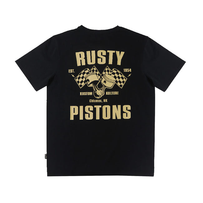 Do you love the smell of gasoline? Do you like old good carburetors? Listen to the old times music; live in the style of the culture of the first half of the 20th century and want to wear just like these crazy goodfellas and gals want to vary and wear "different" clothing. Welcome to Rusty Pistons! This t-shirt is made of 100% selected cotton and has a fashionable tapered cut that flatters your figure and a round ribbed neckline that feels smooth on your skin. The t-shirt features a print on the chest of a 