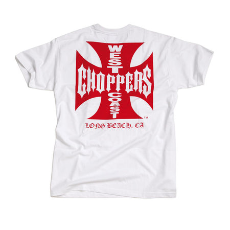 This isn''t just a t-shirt; it''s a piece of history. The WCC OG Classic t-shirt pays homage to the rebellious spirit of West Coast Choppers. Made from 100% premium cotton; it offers a comfortable fit that''s perfect for everyday wear. The iconic OG Cross logo is emblazoned across the chest and in large on the back with Long Beach; letting everyone know you''re not here to follow the rules; you''re here to make your own. Whether you''re on the road or off; this t-shirt is a must-have for any true rider.