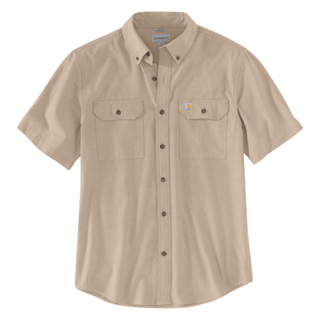 Appearance counts. From the front office to the jobsite and back; this Carhartt chambray work shirt keeps you looking good on the job. It''s prewashed for softness; and the lightweight cotton fabric offers breathable comfort. The original fit gives you plenty of room to move. Loose Fit Button down collar Two chest pockets with flaps and button closure and left chest pocket with pencil opening Two-button adjustable cuffs with extended plackets Folded single stitched clean finished hem Shoulder pleats f