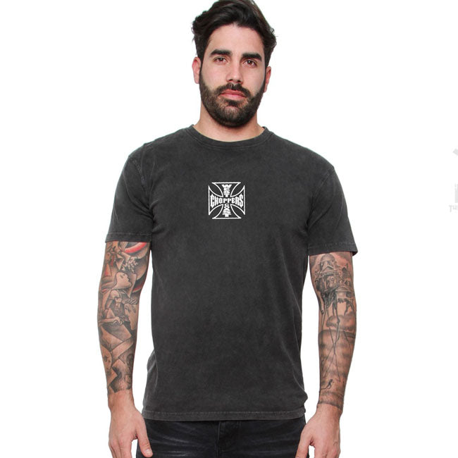 Gear up with the West Coast Choppers Parts t-shirt; a solid t-shirt crafted from premium 100% cotton for a comfortable fit and feel. Featuring the iconic Parts logo in striking color; this t-shirt embodies the rebellious spirit of the open road. Available in several color combinations; it''s designed with a comfort cut to keep you riding in style.