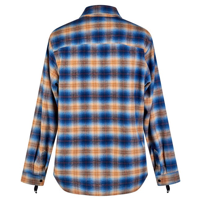 The Biltwell Hi-Test flannel shirt combines rugged durability with meticulous design. Crafted from heavyweight cotton; it''s the epitome of comfort for the outdoor enthusiast or the urban explorer. Stainless-steel snaps add a touch of class and practicality; while hidden collar snaps prevent unwanted flapping during those motorcycle rides or windy days. With its thoughtful features like elastic thumb loops and a discrete slot for glasses; this flannel is not just a piece of clothing-it''s a testament to qua