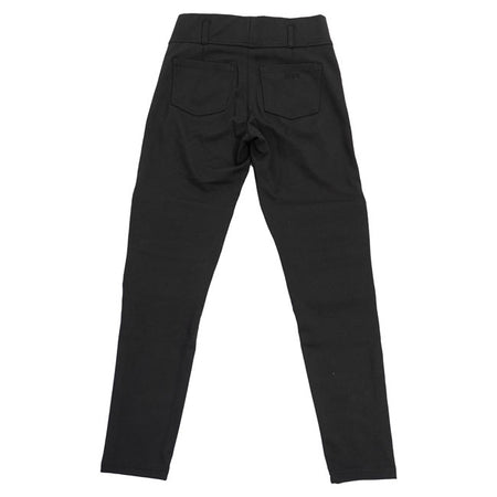 The By City Rogue female pants made of highly abrasion-resistant sport knit; ideal for those looking for comfort; style and protection on the move. Its single-layer; unlined design makes it lightweight; flexible and comfortable for everyday wear. Fully elastic and unzipped; it fits close to the body and includes four outer pockets. It has inner pockets for hip and knee protections; with foam hip protections and removable Flexishock knee protections certified CE Level 2. Homologated for motorcycles according