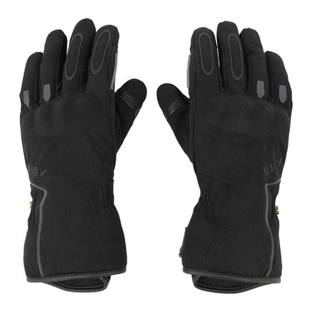 The By City Tracer gloves are made of abrasion resistant fabric. Features Rigid knuckle protections Aramid reinforcement on palm Tactile function index and middle finger. Double Velcro adjustment at wrist HIPORA membrane Thermicity level 3. Product homologated for motorcycles CE UNE EN: 13595:2015 1 (with (KP). The Tracer gloves are waterproof and perfect for the colder days.