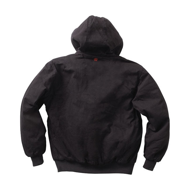 This Heavy duty canvas workjacket and workvest are made to last. The design and fabrication ensure a lightweight yet strong fabrication for your comfort; keeping you warm when the temperature drops cause of the lining. Front pockets are re-inforced with rivets. Made in a comfort cut to move freely when wearing.