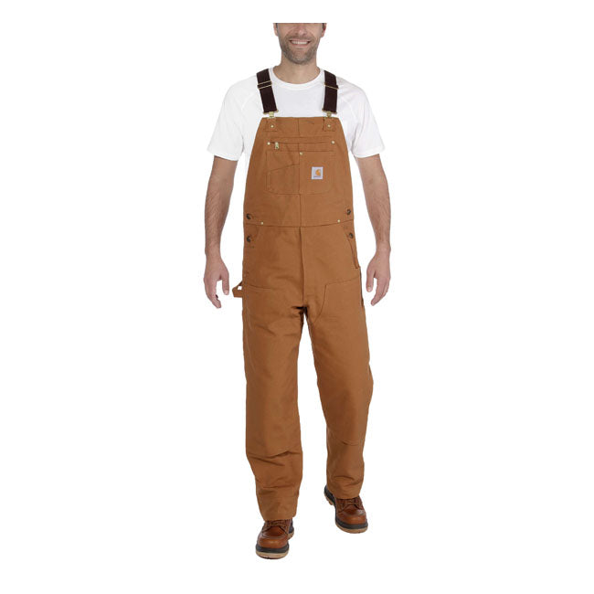 Carhartt Relaxed Fit Duck Bib Overall Bruin Rugged Flex Katoen Duurzaam Voor Zware Klussen