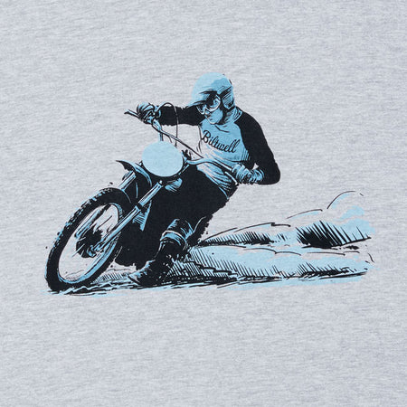 Braaapppp. Lean in; elbows out! Show the world you dig dirt bikes without the goofiness associated with the sport. 100% pre-shrunk 6oz cotton t-shirt is detailed with hand-screened water-based inks; woven clip tags and the irritating collar tag has been replaced by a screen-printed label. Biltwell consider this the perfect t-shirt blank; it''s got a buttery feel and is thick enough to be durable; but not a baggy old man shirt. It''s a true regular-fit; not a super thin slim-fit.