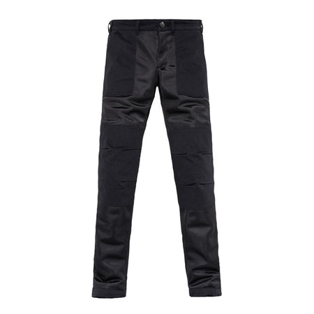 The John Doe Aero Mesh pants complement the popular Aero Mesh series and offer motorcyclists an optimum combination of protection; comfort and ventilation for hot summer days. Thanks to the extremely perforated construction; these motorcycle pants guarantee excellent air circulation and thus ensure a pleasant riding experience even in extreme temperatures. The popular tapered fit; a straight cut with a slightly tapered leg; completes the pants. The Aero Mesh pant is easy to adjust thanks to an elasticated a
