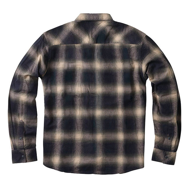 The West Coast Choppers Outlaw flannel is made from cotton/viscose blend for soft feel; perfect for everyday wear whether you''re on the move or posted up. Designed with a regular fit that gives room to breathe without losing shape. Details matter; and this flannel delivers; featuring a genuine leather badge on the left chest pocket and a woven WCC tag stitched low on the front placket. Rugged enough for the shop; clean enough for the bar; this one does it all. Available in several colors.
