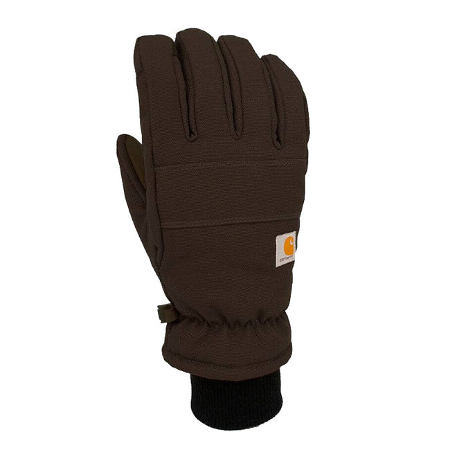 100% Cotton And Synthethic Leather ú Durable Cotton Duck With Synthetic Leather Palm; Finger And Thumb ú Inner Lining: Ultra Soft Insulation ú Insulation: Poly Insulation ú FastdryT - Wicks Away Moisture For Comfort And Fights Odour With Antimicrobial Finish ú Rib Knit Cuffs ú Carhartt Label On Front