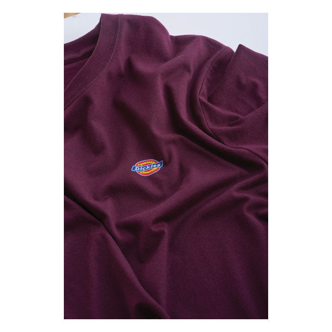Dickies Mapleton TShirt Regular Fit Crewneck Maroon BCI Katoen Jersey 160Gsm Voor Dagelijks Gebruik