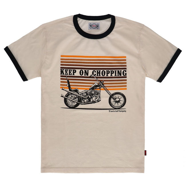 13 1/2 KOC T Shirt Off White Keep On Choppin Grafische Print Katoen Unisex Streetwear Retro Vibe