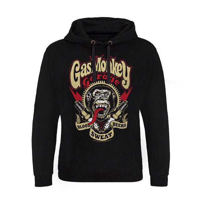 Gas Monkey Garage! Choose your favorite t-shirt; hoodie; tanktop; long sleeve or cap from the legendary Dallas-based garage founded by Richard Rawlings and made famous by their tv show. Blending craftsmanship; rock 'n' roll energy; and Texas grit; Gas Monkey Garage has become a symbol of automotive passion and bold designs. Also their apparel have bold designs; every piece; from rugged t-shirts to stylish hoodies are made from 100% cotton have a nice print on the back or front. Wear the legend. Embrace the 