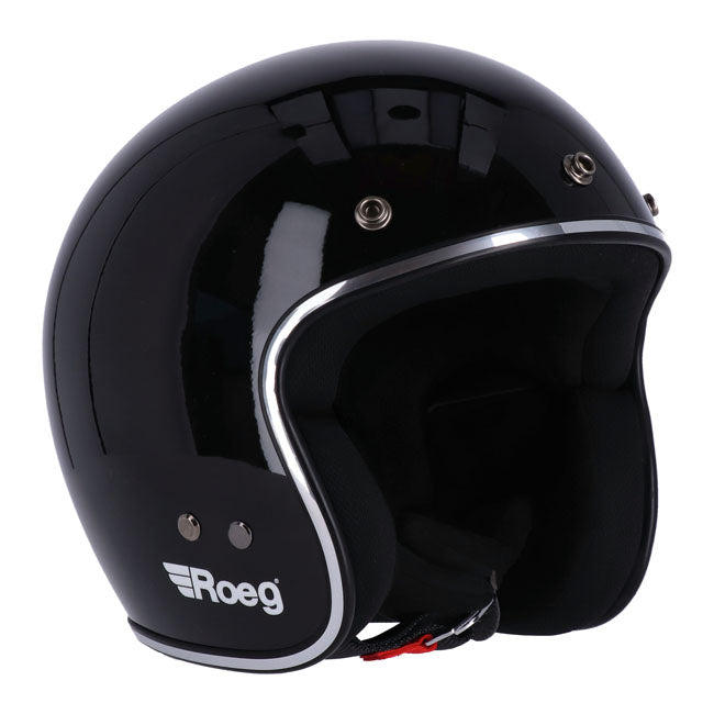 The Roeg JETT helmet; a modern classic that stays true to its roots as the trendsetter in headgear. Crafted for those who value a lightweight; open-face design without compromising style; the JETT is anything but ordinary. This helmet effortlessly blends urban chic with practicality; ready to accompany you on spontaneous rides or impromptu meet-ups. With its ''RQ LIGHT'' fiberglass shell; multi-density EPS liner; and four shell sizes; the JETT ensures a snug fit. The classic double D-ring adjustable chinstr
