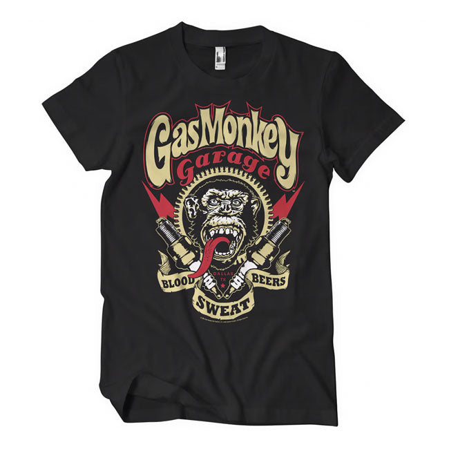 Gas Monkey Garage! Choose your favorite t-shirt; hoodie; tanktop; long sleeve or cap from the legendary Dallas-based garage founded by Richard Rawlings and made famous by their tv show. Blending craftsmanship; rock 'n' roll energy; and Texas grit; Gas Monkey Garage has become a symbol of automotive passion and bold designs. Also their apparel have bold designs; every piece; from rugged t-shirts to stylish hoodies are made from 100% cotton have a nice print on the back or front. Wear the legend. Embrace the 