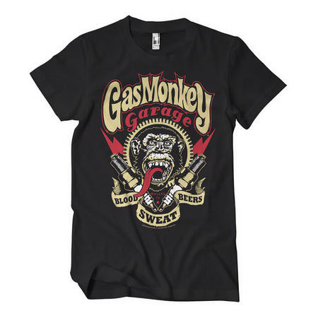 Gas Monkey Garage! Choose your favorite t-shirt; hoodie; tanktop; long sleeve or cap from the legendary Dallas-based garage founded by Richard Rawlings and made famous by their tv show. Blending craftsmanship; rock 'n' roll energy; and Texas grit; Gas Monkey Garage has become a symbol of automotive passion and bold designs. Also their apparel have bold designs; every piece; from rugged t-shirts to stylish hoodies are made from 100% cotton have a nice print on the back or front. Wear the legend. Embrace the 