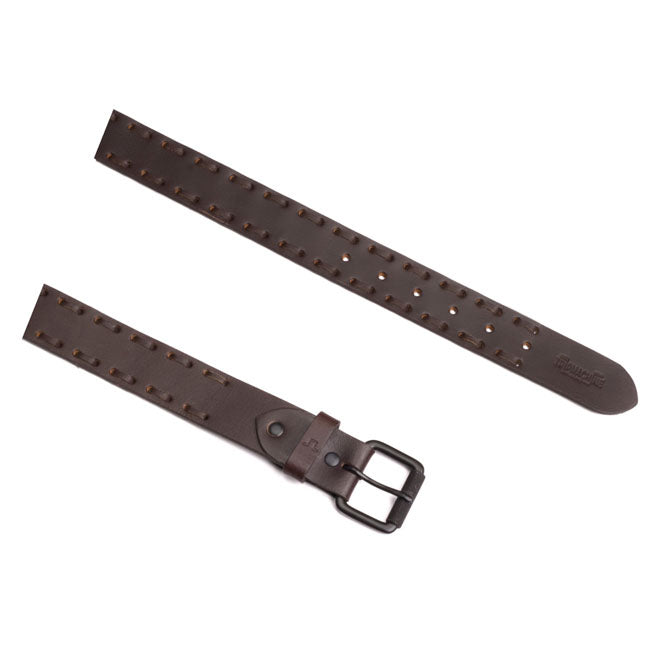 The Trip Machine Bronco belt has been forged in the old wild west with its cowboy charm. Crafted as an ode to the wild spirit; it invokes human pursuit of adventure and courage to journey into the unknown. The belts are made from natural leather and hence there will be scars; marks and spots; this will make the belt unique.