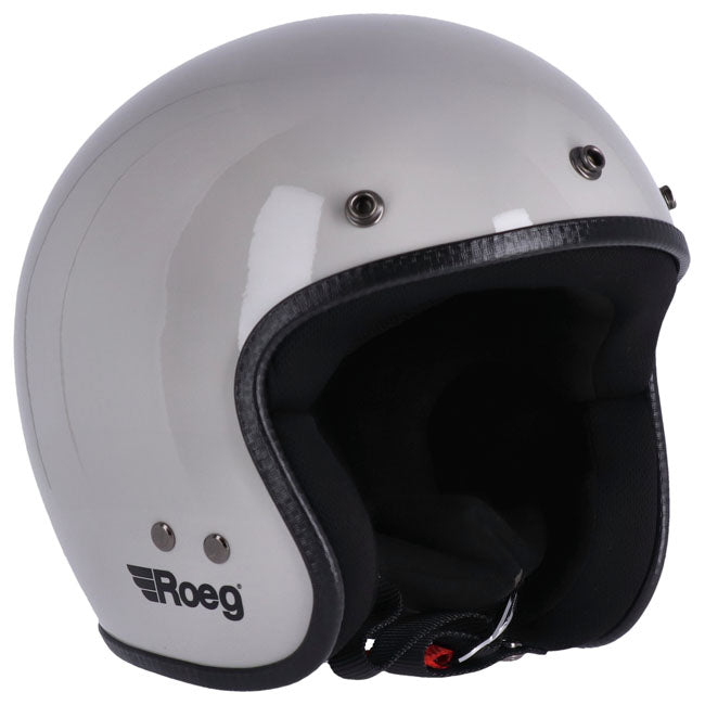 The Roeg JETT helmet; a modern classic that stays true to its roots as the trendsetter in headgear. Crafted for those who value a lightweight; open-face design without compromising style; the JETT is anything but ordinary. This helmet effortlessly blends urban chic with practicality; ready to accompany you on spontaneous rides or impromptu meet-ups. With its ''RQ LIGHT'' fiberglass shell; multi-density EPS liner; and four shell sizes; the JETT ensures a snug fit. The classic double D-ring adjustable chinstr