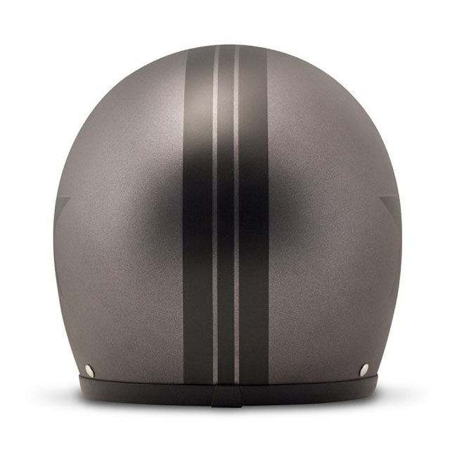 DMD Retro Helm Star Grey Glasvezel Shell ECE 22 06 Bluetooth Ready Vizier Clips En Wasbare Voering