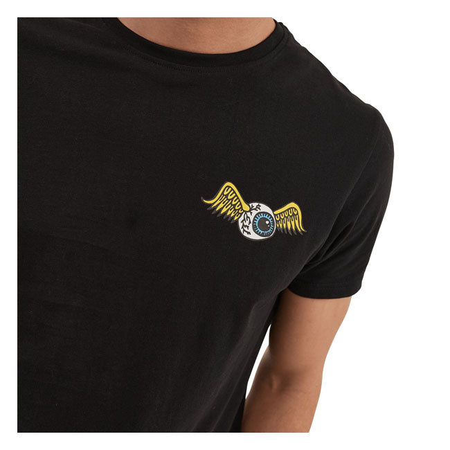 Von Dutch Eye T Shirt Zwart Katoen Elastaan
