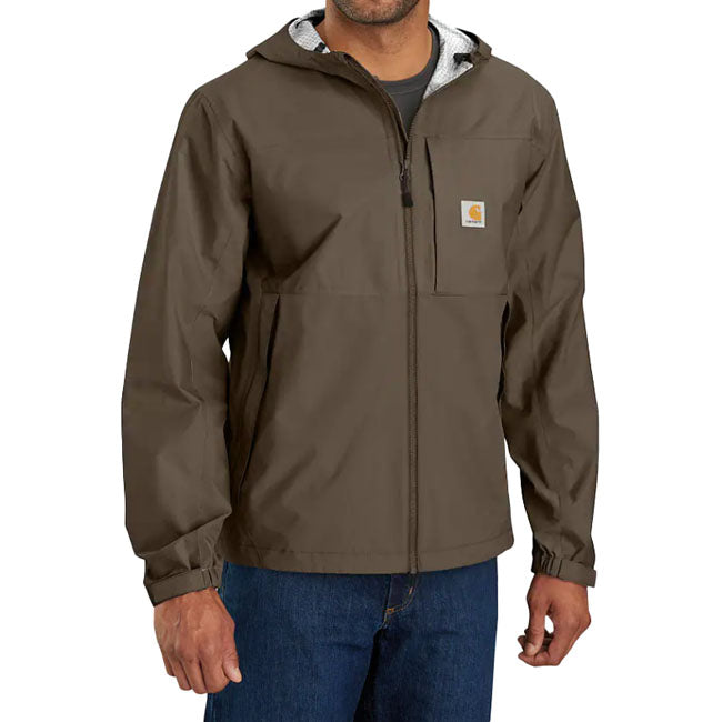 Carhartt Monterey Jas Tarmac Lichtgewicht Waterdichte Regenjas Met Verstelbare Capuchon