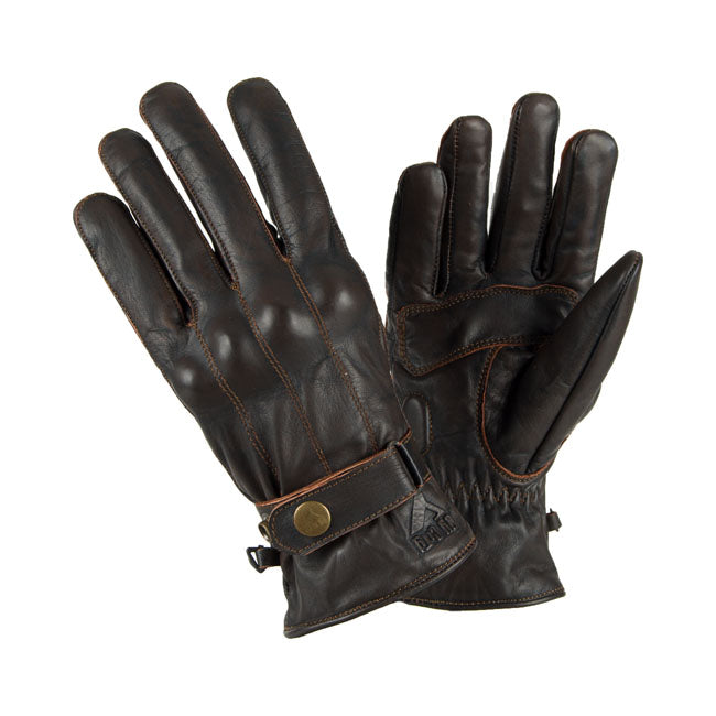 The By City Elegant gloves made of high quality cowhide. Completely waterproof. Protection in knuckles of PVC and double skin in the palm of the hand. Double protection on the wrist by buttons and touch function in index finger. The gloves are CE approved; CE UNE-EN:13595: 2015-CE. Elegance and comfort on your bike.