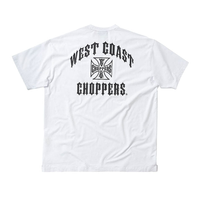 West Coast Choppers WCC Iron Oversized T Shirt Wit 95% Katoen 5% Elastaan Met 3D Iron Logo Print