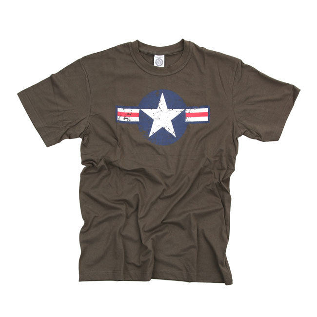 Step into history with the Army Surplus Air Force t-shirt. Featuring the iconic Allied star and crafted from ultra-soft 100% cotton with a touch of stretch; this shirt blends timeless military heritage with everyday comfort and style. Available in black and army green with a regular fit.