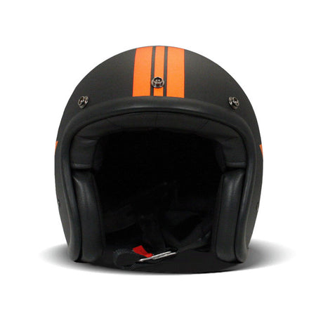 Embrace the fusion of classic style and modern functionality with the DMD Retro helmet; a nod to the iconic 70''s design. This helmet isn''t just a protective gear but a statement piece; crafted for those who dare to stand out. With its ECE 22.06 approved fiberglass shell available in three sizes; it offers a snug fit. The helmet is bluetooth ready; features integrated snaps for visors; and boasts a luxurious; washable lining with Velcro for a custom fit. Secured with a padded chin strap and a reliable Doub