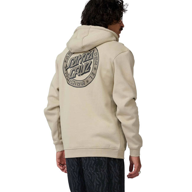 Santa Cruz Loco Dot Hoodie Steengrijs Met Logo Print Skatekleding
