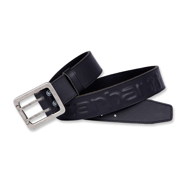 100% Leather ú Milled leather ú Double prong buckle ú Carhartt logo raised and burnished on center back