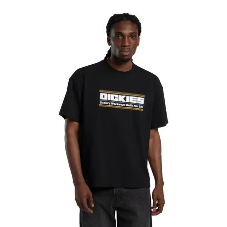 Dickies Derby Tshirt Zwart 100 Procent Katoen 230 GSM Boxy Pasvorm Casual Kleding