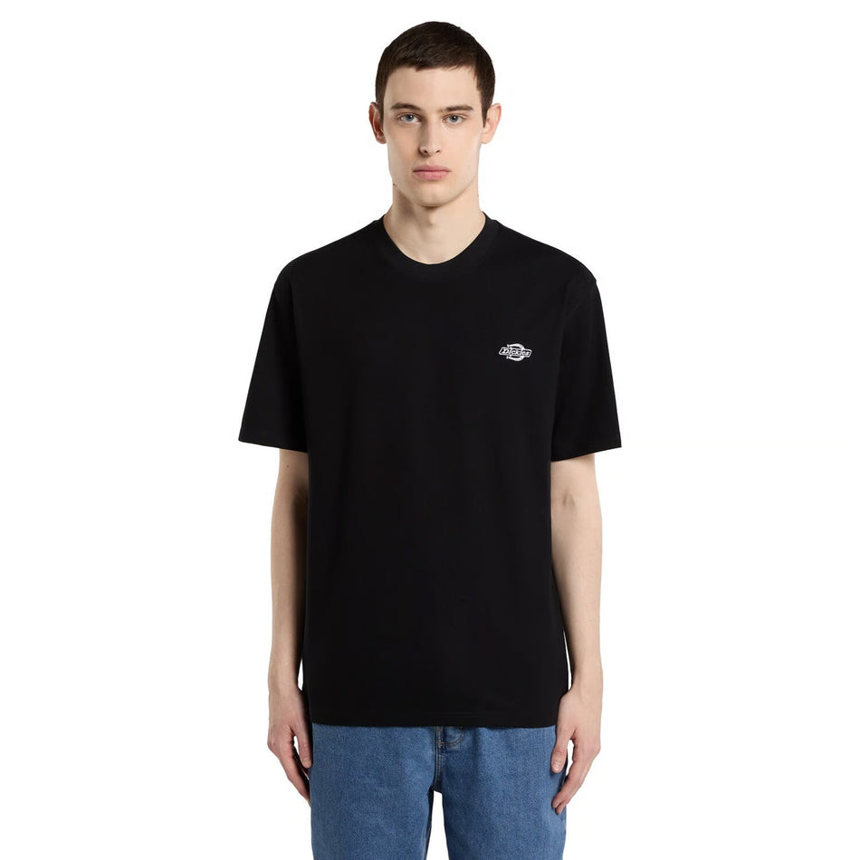 Dickies Summerdale T Shirt Zwart 100% BCI Katoen Jersey 180 GSM Monochroom Logo Voorop