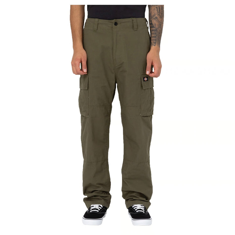 Dickies Eagle Bend Broek Militair Groen Cargo Met Zakken En Knieversterking Zadelpatch Relaxed Pasvorm