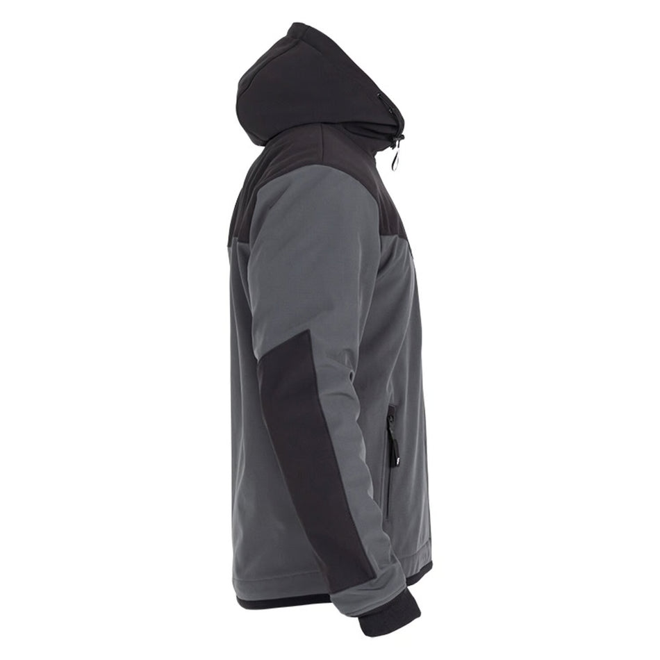 John Doe Hoodie V3 Softshell Ripstop Grijs/Zwart Met Bescherming En Waterkolom 10.000 mm