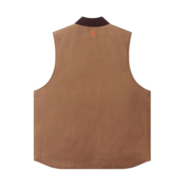 Everyday heavy duty work vestÿmade of heavy canvas outershell and polyester lining and insulation to keep you warm. this american classic is a daily user. they come in a comfort work cut.