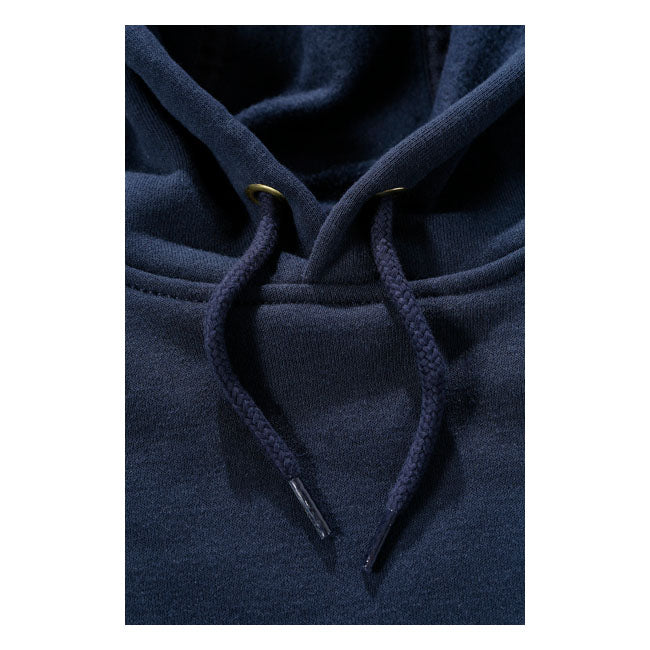 Carhartt Sleeve Logo Hoodie New Navy Midweight Fleece Katoenmix Met Trekkoord Capuchon