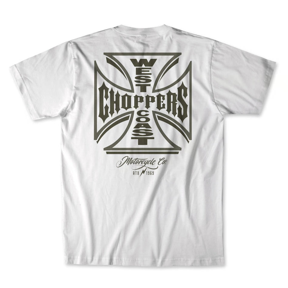 West Coast Choppers Gangscript T Shirt Wit Katoen Zacht
