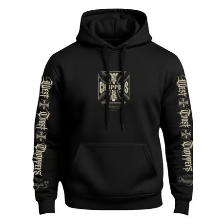 West Coast Choppers Gangscript Hoodie Zwart Unisex Reguliere Pasvorm