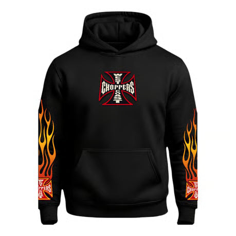 West Coast Choppers Smack Dab Hoodie Zwart Met Rits