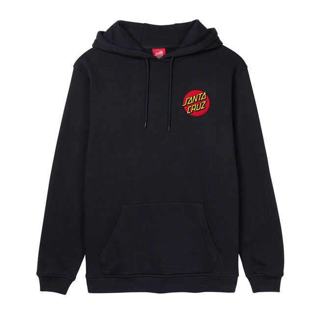 Stand out and stay warm in the latest hoodies and apparel from Santa Cruz Skateboards. This Classic Dot fleece zip hoodie features small front and large back Santa Cruz Classic Dot logo prints in soft hand ink. Made of a blend cotton/poly. Santa Cruz has been manufacturing the best skateboards and apparel since 1973.