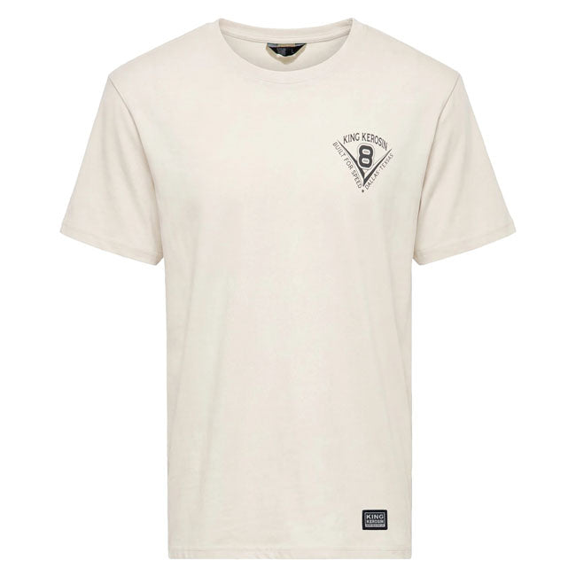 King Kerosin Daytona Speedway T Shirt Off White Raceprint