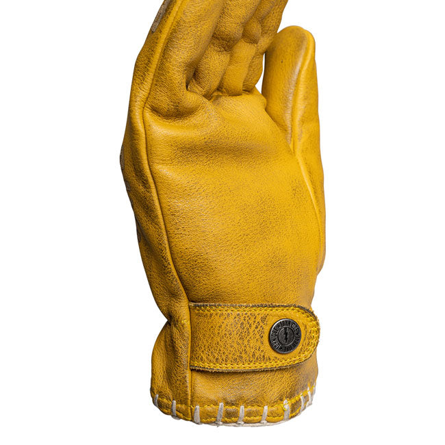 John Doe Coyote Leren Handschoenen Geel Grijs Met Verstelbare Manchetten En Touchscreen