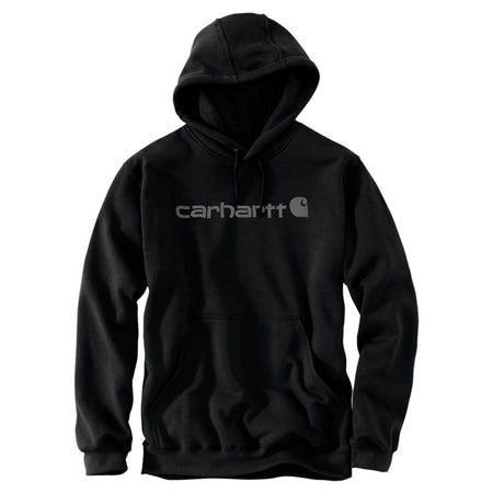 From job site to weekend projects; this Carhartt Marquette hoodie offers easy-wearing warmth. Carhartt durability and classic hoodie comfort means you can swing a hammer or haul supplies with equal ease. A midweight cotton blend offers everyday versatility. Loose Fit Attached three-piece hood with adjustable draw cord Two lower front hand warmer pockets Stretchable; elastane reinforced rib knit cuffs and waistband Carhartt "Signature Logo" plastisol graphic print on front 10.5 oz/ydý - 357 gsm Midwe