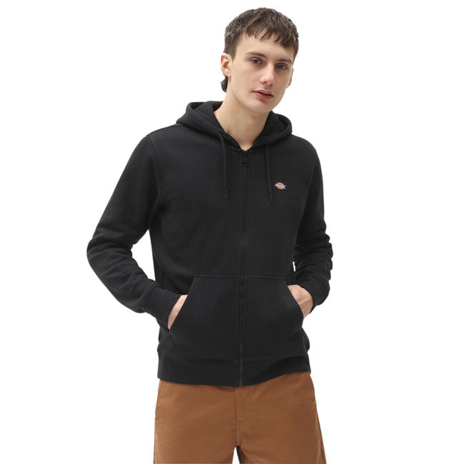Dickies Oakport Zip Hoodie Zwart Regular Fit Met Ritssluiting En Kangoeroezakken
