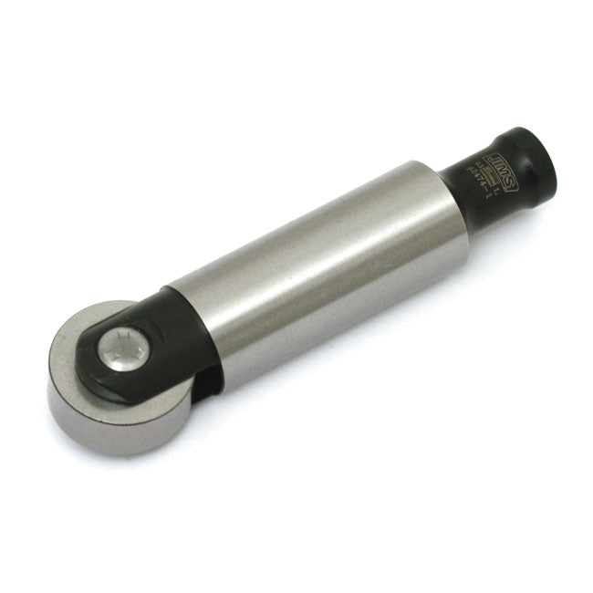 Non-hydraulic tappet. Weight 86 grams each. Must be used with 53-84 B.T. hydraulic style tappet blocks (available in polished billet aluminum from Jims as MCS 520033).   Note: Must fabricate your own pushrods. Required length unknown at JIMS and depending on engine and cam. JIMS 517746 adjuster screw set & 513466 locknut set must be purchased separately.  Note: Standard O.D. is .731".