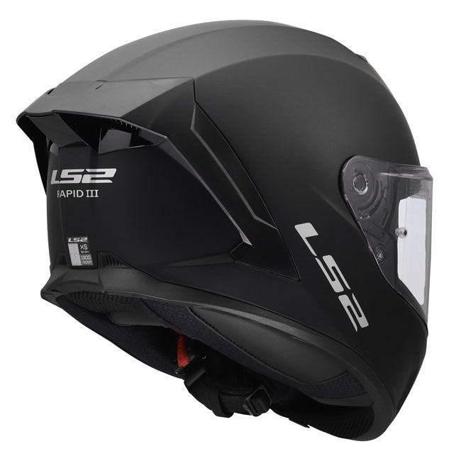 LS2 Rapid III Solid Helm Mat Zwart Stads Toer Motorhelm Voor Motorrijders