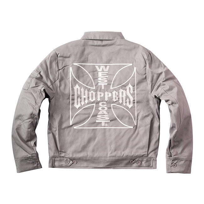 West Coast Choppers WCC OG Gevoerde Werkjas Zilvergrijs Losse Pasvorm Met Praktische Zakken