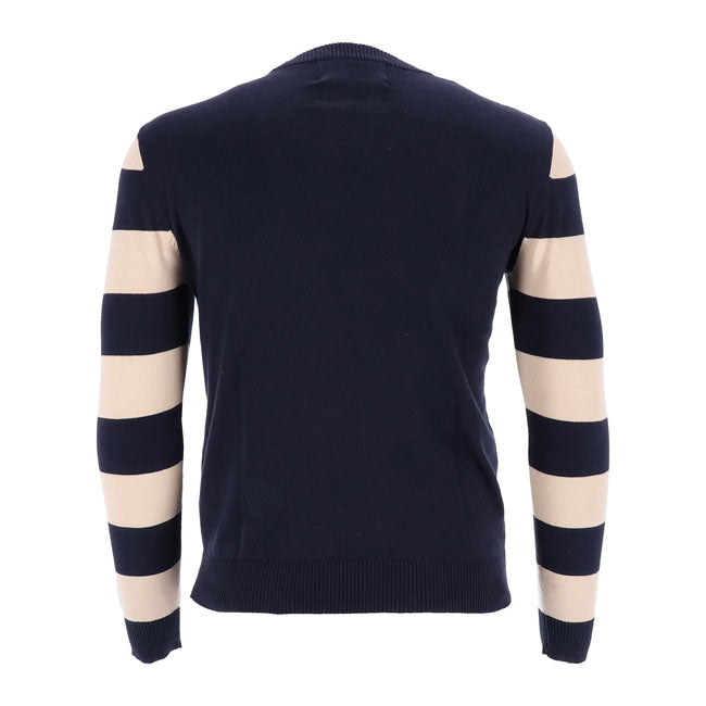 Hi all! The Outlaw sweater series has a new addition. Sometimes; you have to go back to the pure essence of everything. Where it all started and where it will all end. Ignore styles; types; and models. Just go back to that one word: ''Motorcycles'' and be perfectly happy. The Outlaw knitted `Motorcycles' sweater is just that. Uncomplicated stylish.