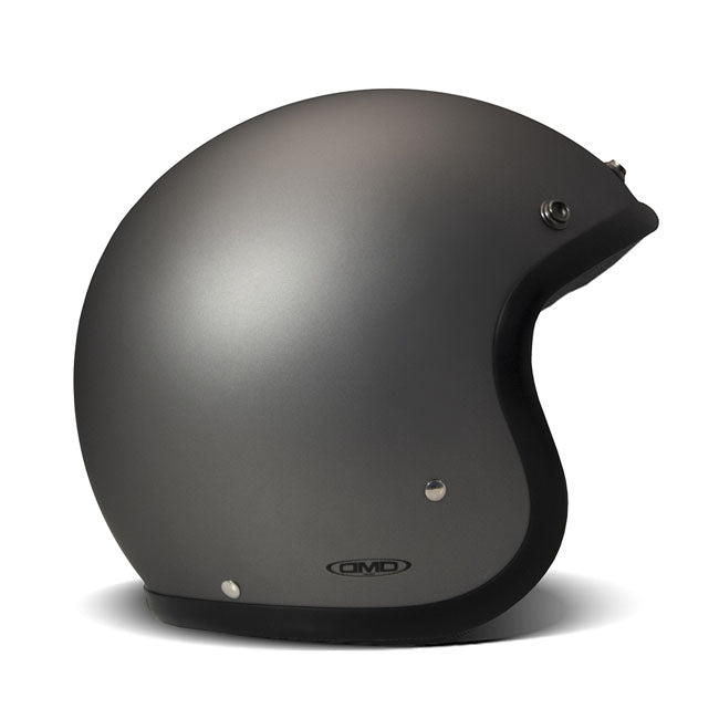 DMD Retro Helm Matte Grijs ECE 22.06 Glasvezelomhulsel Bluetooth Klaar Met Wasbare Voering